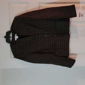 Ladies brown pinstriped blazer